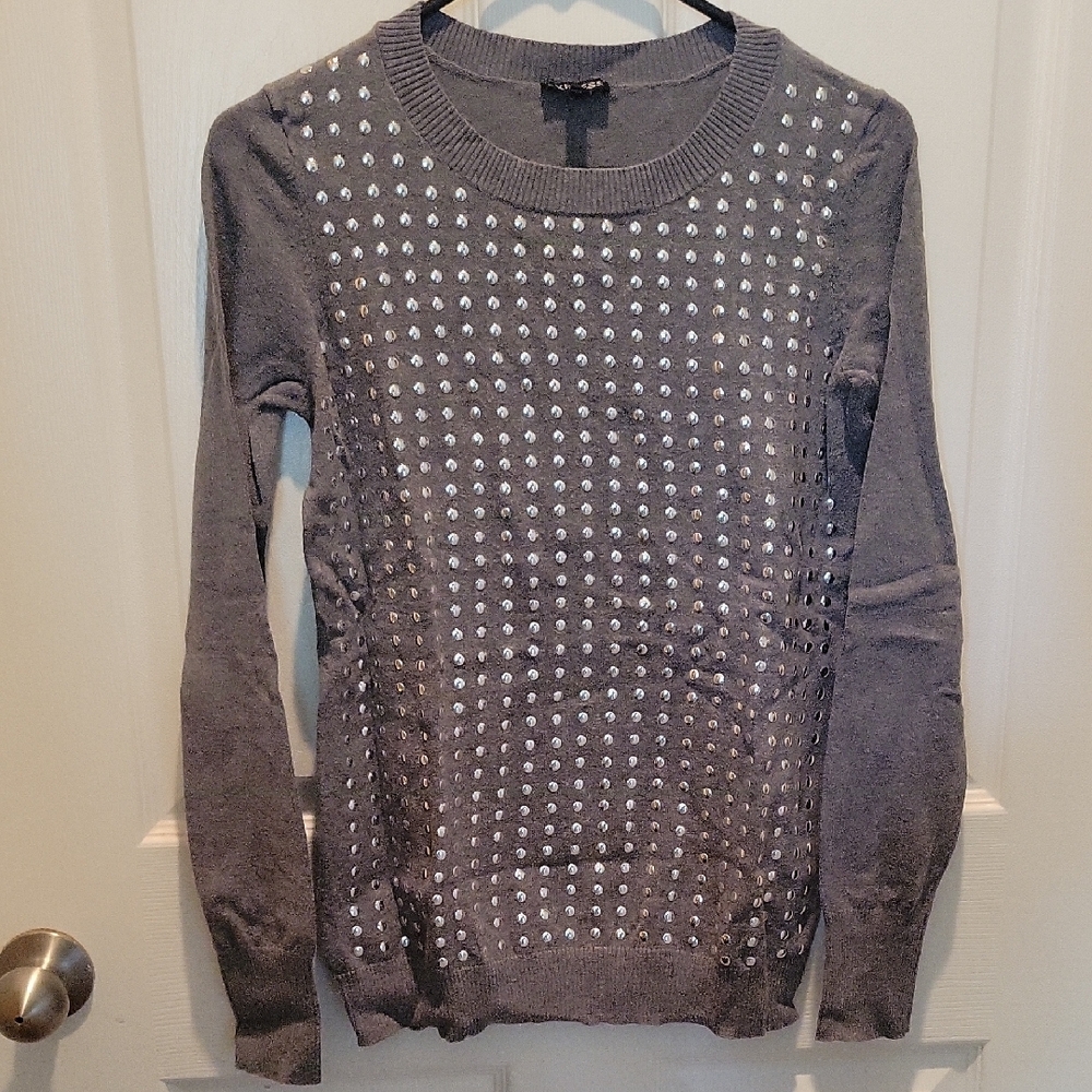 Express Heather Gray Knit Top